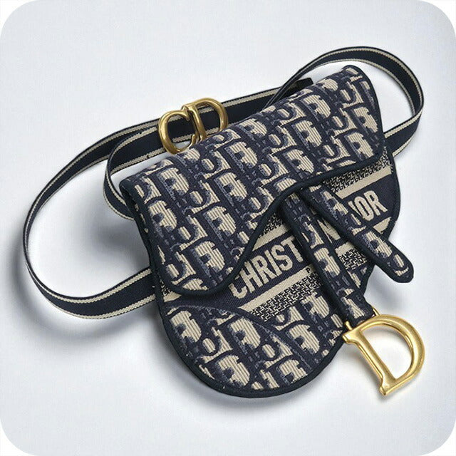 中古 ディオール ボディバッグ レディース ブランド Dior サドル ベルトバッグ ネイビー バッグ USDCD97067011