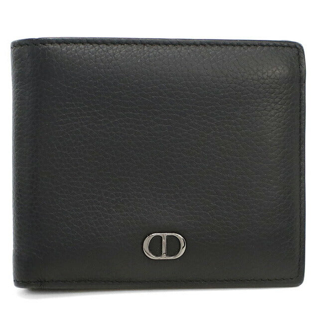 中古 ディオール 二折財布 メンズ ブランド Dior CD ICON 2つ折り ウォレット 2ESBC027CDI ブラック 財布 USDCD97338011