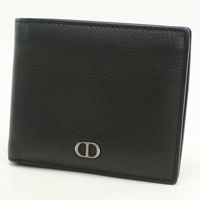 中古 ディオール 二折財布 メンズ ブランド Dior CD ICON 2つ折り ウォレット 2ESBC027CDI ブラック 財布 USDCD97338011