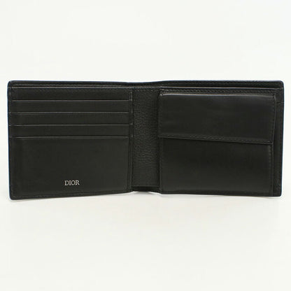 中古 ディオール 二折財布 メンズ ブランド Dior CD ICON 2つ折り ウォレット 2ESBC027CDI ブラック 財布 USDCD97338011