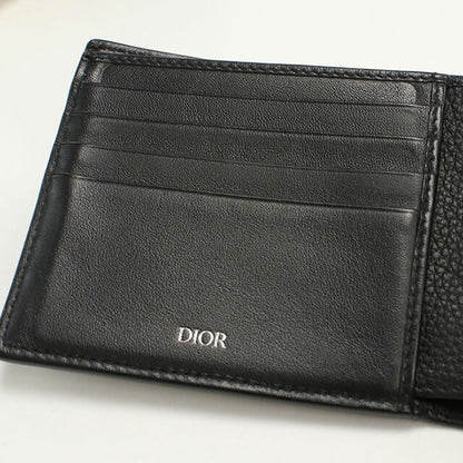 中古 ディオール 二折財布 メンズ ブランド Dior CD ICON 2つ折り ウォレット 2ESBC027CDI ブラック 財布 USDCD97338011