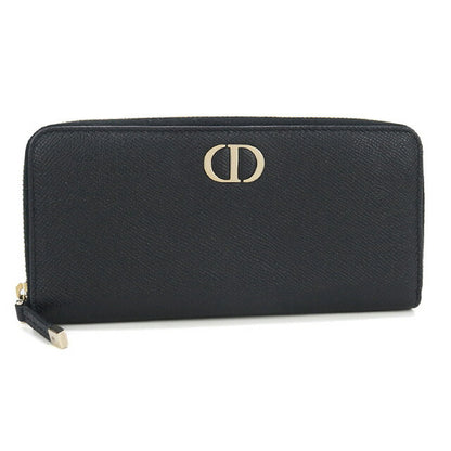中古 ディオール 長財布ラウンドファスナー レディース ブランド Dior 30 モンテーニュ ロングジップウォレット レザー ブラック 財布 USDCD97711011