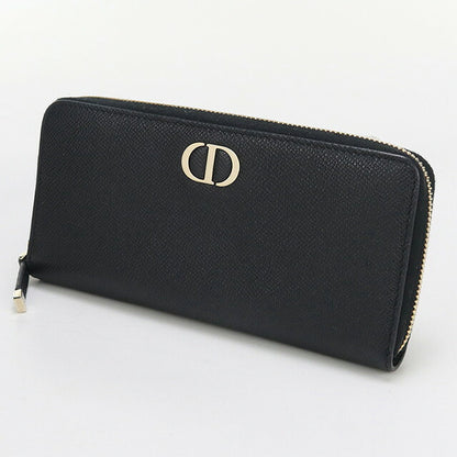中古 ディオール 長財布ラウンドファスナー レディース ブランド Dior 30 モンテーニュ ロングジップウォレット レザー ブラック 財布 USDCD97711011