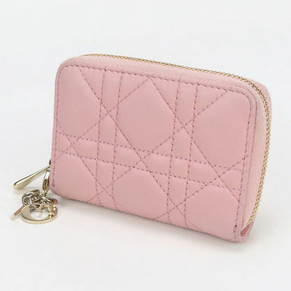 中古 ディオール 小銭入れ レディース ブランド Dior レディディオール ジップコインケース スモール レザー S0985 ONMJ ピンク 財布 USDCD97738011