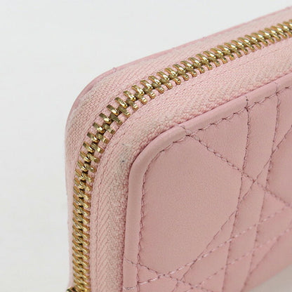 中古 ディオール 小銭入れ レディース ブランド Dior レディディオール ジップコインケース スモール レザー S0985 ONMJ ピンク 財布 USDCD97738011