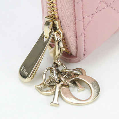中古 ディオール 小銭入れ レディース ブランド Dior レディディオール ジップコインケース スモール レザー S0985 ONMJ ピンク 財布 USDCD97738011