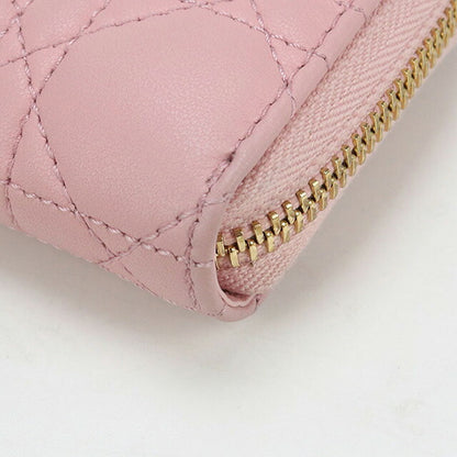 中古 ディオール 小銭入れ レディース ブランド Dior レディディオール ジップコインケース スモール レザー S0985 ONMJ ピンク 財布 USDCD97738011