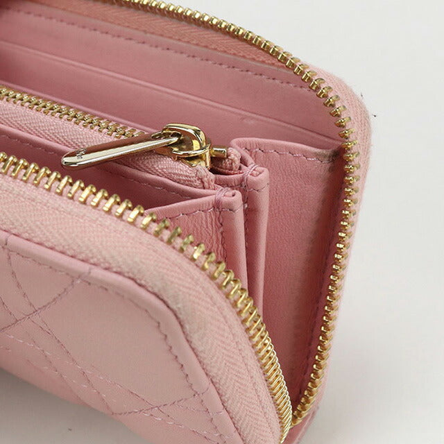中古 ディオール 小銭入れ レディース ブランド Dior レディディオール ジップコインケース スモール レザー S0985 ONMJ ピンク 財布 USDCD97738011