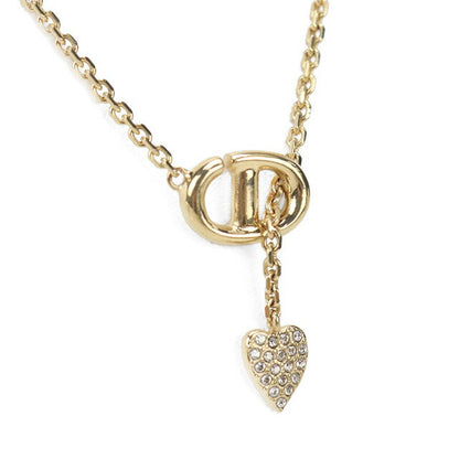 中古 ディオール ネックレス レディース ブランド Dior CDネイビーネックレス ゴールド アクセサリー USDCD97832011