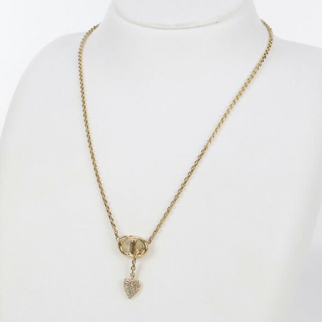 中古 ディオール ネックレス レディース ブランド Dior CDネイビーネックレス ゴールド アクセサリー USDCD97832011