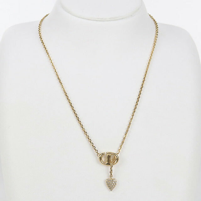 中古 ディオール ネックレス レディース ブランド Dior CDネイビーネックレス ゴールド アクセサリー USDCD97832011