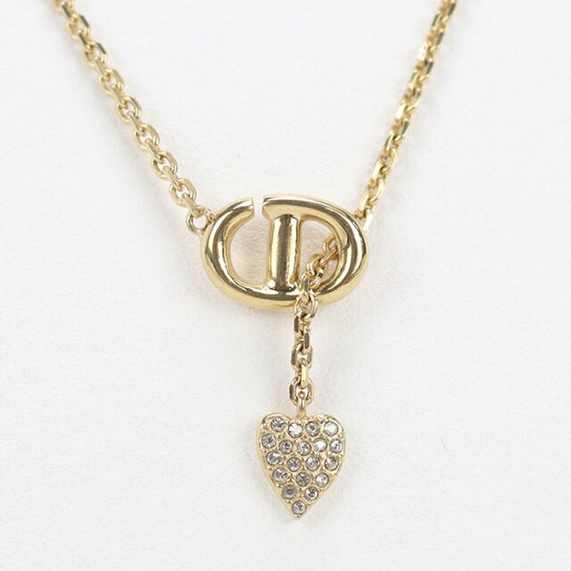 中古 ディオール ネックレス レディース ブランド Dior CDネイビーネックレス ゴールド アクセサリー USDCD97832011