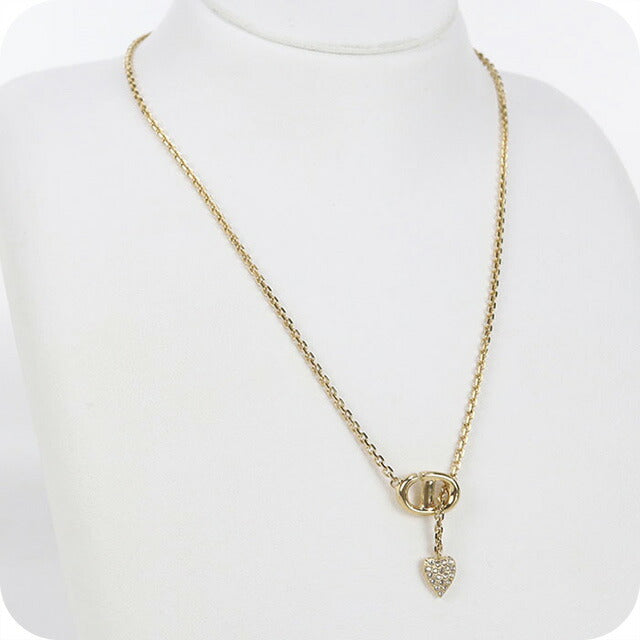 中古 ディオール ネックレス レディース ブランド Dior CDネイビーネックレス ゴールド アクセサリー USDCD97832011