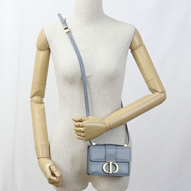 二手 Dior 斜挎单肩包 女士品牌 Dior 30 Montaigne 皮革蓝色包 USDCD98110011