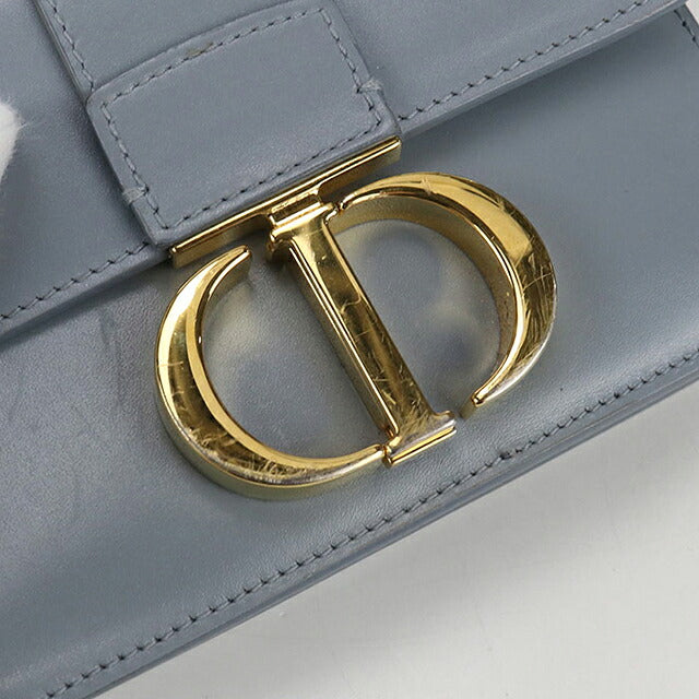 中古 ディオール Dior レディース ショルダーバッグ 30MONTAIGNE ブルー/ブラック レザー 中古 ディオール 斜め掛け ショルダーバッグ レディース ブランド Dior