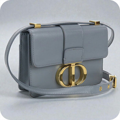 二手 Dior 斜挎单肩包 女士品牌 Dior 30 Montaigne 皮革蓝色包 USDCD98110011