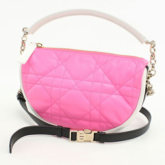二手 Dior 手提包 女士品牌 Dior VIBE 2WAY 皮革粉色包 USDCD98326011