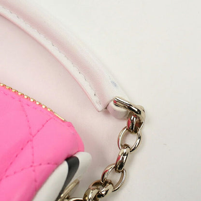 二手 Dior 手提包 女士品牌 Dior VIBE 2WAY 皮革粉色包 USDCD98326011