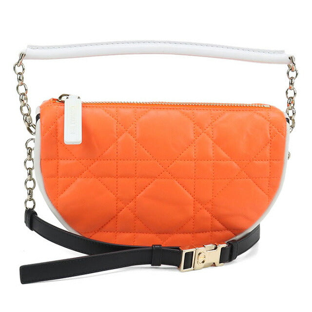 中古 ディオール ショルダーバッグ レディース ブランド Dior ヴァイブ スモール ホーボー バッグ 2WAY オレンジ バッグ USDCD98327011