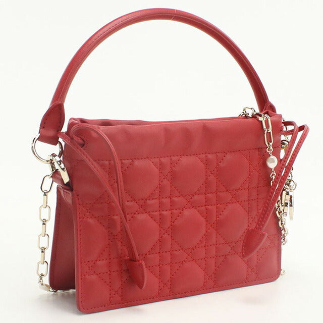 Dior ハンドバッグ レッド 極 美品 Christian Dior クリスチャン