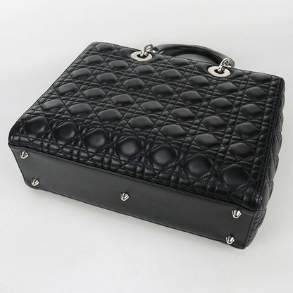 中古 ディオール ハンドバッグ レディース ブランド Dior レディディオール バッグ ラージ CAL44561 ブラック バッグ USDCD99793011
