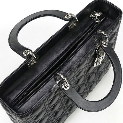中古 ディオール ハンドバッグ レディース ブランド Dior レディディオール バッグ ラージ CAL44561 ブラック バッグ USDCD99793011