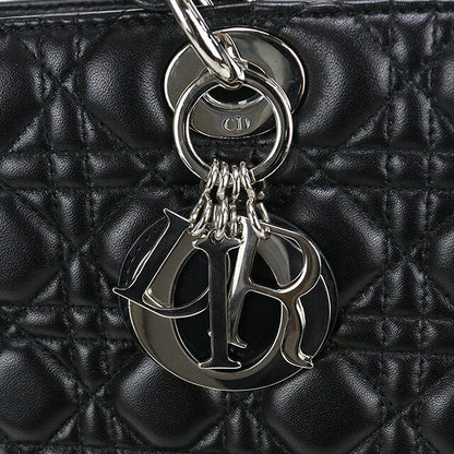 中古 ディオール ハンドバッグ レディース ブランド Dior レディディオール バッグ ラージ CAL44561 ブラック バッグ USDCD99793011