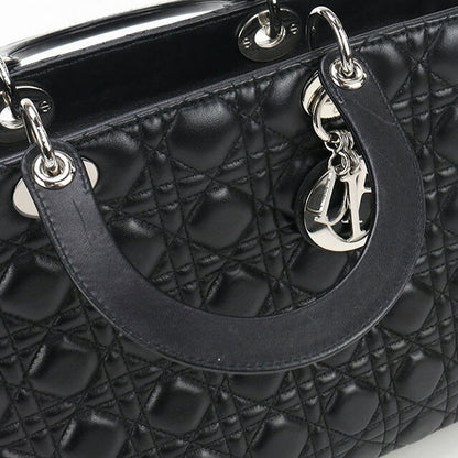 中古 ディオール ハンドバッグ レディース ブランド Dior レディディオール バッグ ラージ CAL44561 ブラック バッグ USDCD99793011