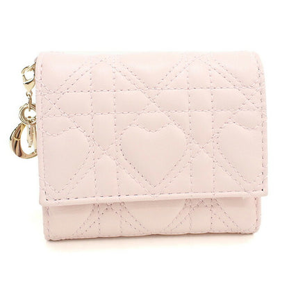 中古 ディオール 三折財布 レディース ブランド Dior レディディオール ロータスウォレット S0181 ONHG ピンク 財布 USDCD99922011