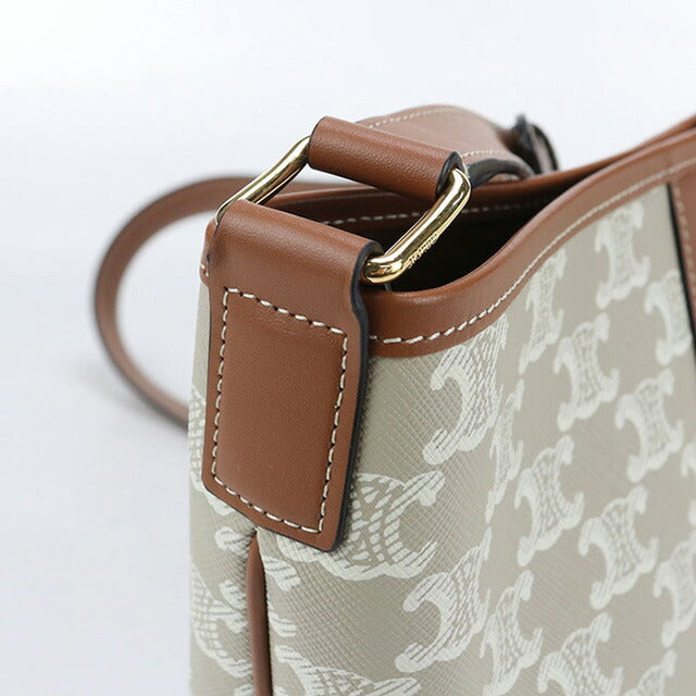 二手Celine 单肩包 女装品牌 CELINE Triomphe 帆布小水桶 191442CAS 米色包 USDCE100225011