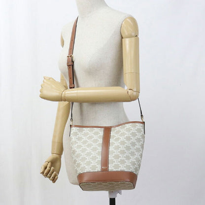 二手Celine 单肩包 女装品牌 CELINE Triomphe 帆布小水桶 191442CAS 米色包 USDCE100225011