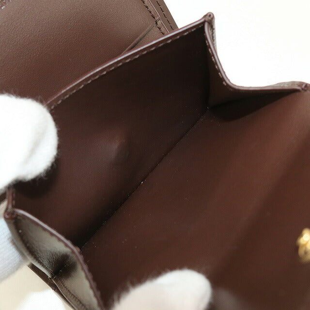 中古 セリーヌ 三折財布 レディース ブランド CELINE トリオンフ スモール フラップウォレット 10D783DPV.18CH ブラウン 財布 USDCE100396011