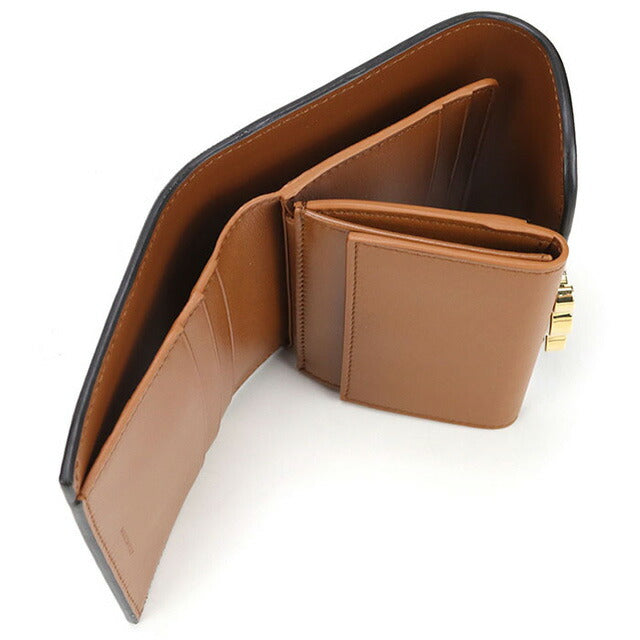 中古 セリーヌ 三折財布 レディース ブランド CELINE トリオンフ スモール フラップウォレット 10D78 3BZG.04LU ブラウン 財布 USDCE100427011
