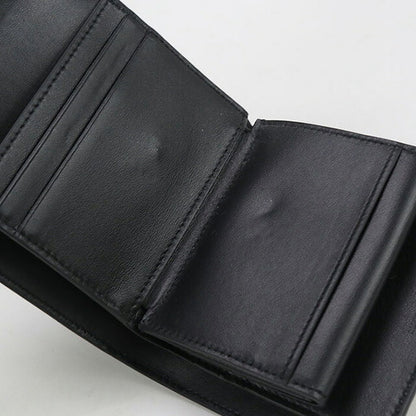 中古 セリーヌ 三つ折り財布 レディース ブランド CELINE トリオンフ スモール フラップウォレット レザー 10D783DPV.38NO ブラック 財布 USDCE100871011