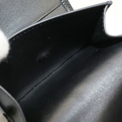 中古 セリーヌ 三つ折り財布 レディース ブランド CELINE トリオンフ スモール フラップウォレット レザー 10D783DPV.38NO ブラック 財布 USDCE100871011