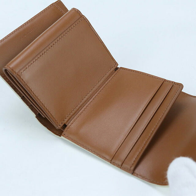 中古 セリーヌ 三つ折り財布 レディース ブランド CELINE スモール フラップウォレット 10D782CQH ベージュ 財布 USDCE100872011