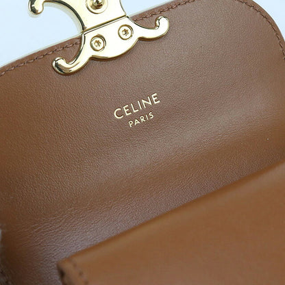 中古 セリーヌ 三つ折り財布 レディース ブランド CELINE スモール フラップウォレット 10D782CQH ベージュ 財布 USDCE100872011