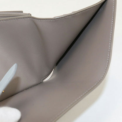 中古 セリーヌ 二つ折り財布 レディース ブランド CELINE スモールストラップウォレット レザー グレー 財布 USDCE100902011