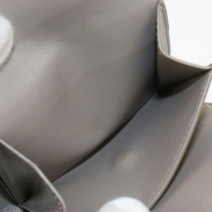中古 セリーヌ 二つ折り財布 レディース ブランド CELINE スモールストラップウォレット レザー グレー 財布 USDCE100902011