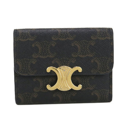 中古 セリーヌ 三つ折り財布 レディース ブランド CELINE 10I652DS3.04LU ブラウン 財布 USDCE100918011