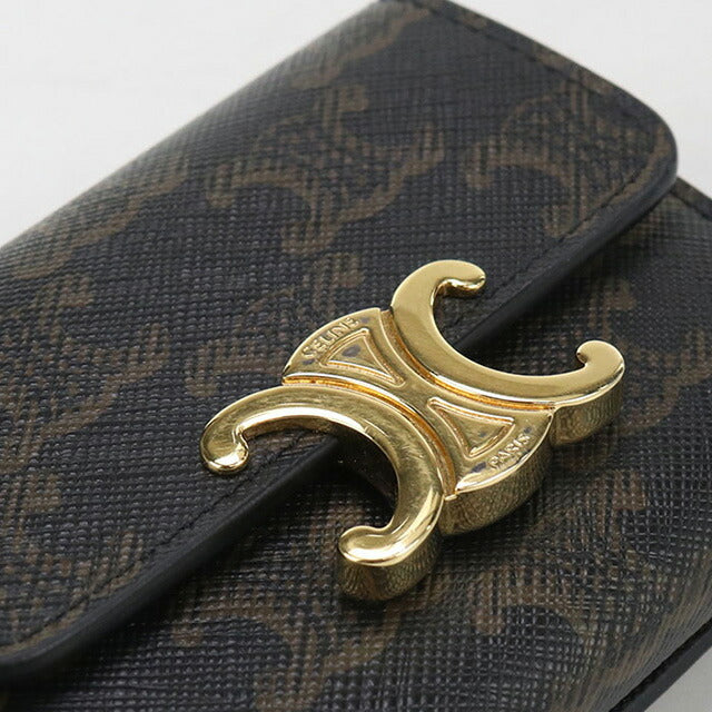 中古 セリーヌ 三つ折り財布 レディース ブランド CELINE 10I652DS3
