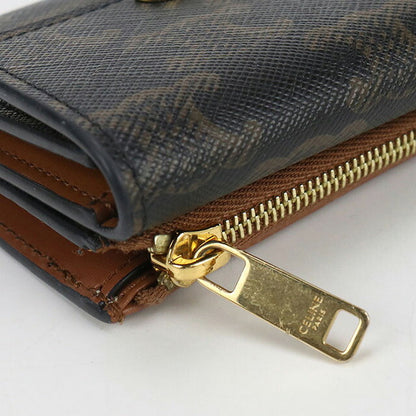中古 セリーヌ 三つ折り財布 レディース ブランド CELINE 10I652DS3.04LU ブラウン 財布 USDCE100918011