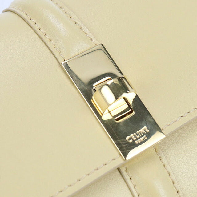 中古 セリーヌ 三つ折り財布 レディース ブランド CELINE 16(セーズ) スモール　トリフォールドウォレット レザー 10F52 3CQ7 イエロー USDCE101104011