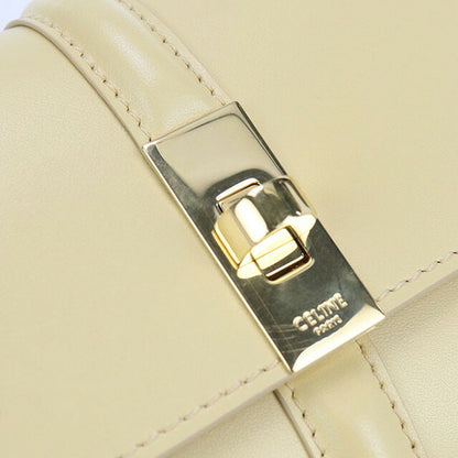 中古 セリーヌ 三つ折り財布 レディース ブランド CELINE 16(セーズ) スモール　トリフォールドウォレット レザー 10F52 3CQ7 イエロー USDCE101104011