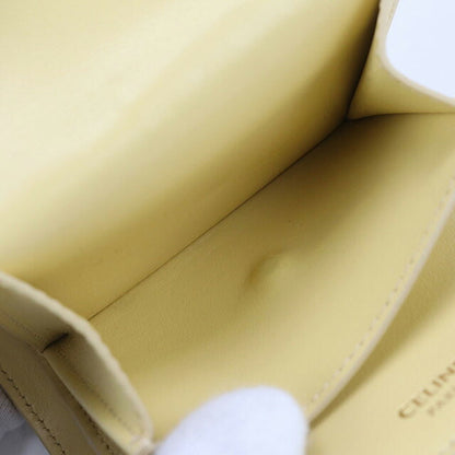 中古 セリーヌ 三つ折り財布 レディース ブランド CELINE 16(セーズ) スモール　トリフォールドウォレット レザー 10F52 3CQ7 イエロー USDCE101104011