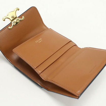 中古 セリーヌ 三折財布 レディース ブランド CELINE トリオンフキャンバス コイン入付きコンパクトウォレット 10I652DS3.04LU 財布 USDCE101857011