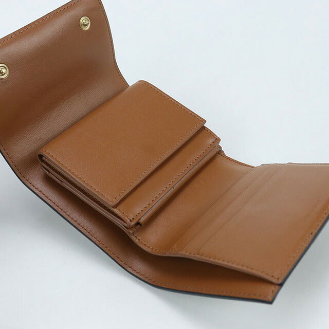 CELINE セリーヌ トリオンフ 折財布 ブラウン レザー CELINE セリーヌ トリオンフ ブラウン 3つ折り財布 レディース