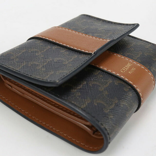 中古 セリーヌ 三折財布 レディース ブランド CELINE トリオンフ