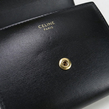 二手CELINE Trifold钱包女装品牌CELINE Triomphe小翻盖钱包10D783DPV黑色钱包USDCE102406011