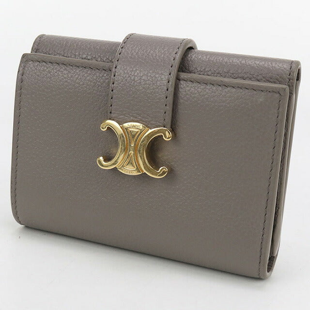 二手Celine Trifold钱包女装品牌CELINE细肩带钱包10M963GHH灰色钱包USDCE102414011